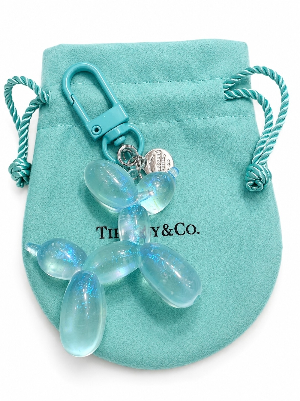 Glow in the Dark Koon's Balloon Dog with a Tiffany & Co heart charm